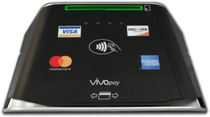 The ViVOpay VP8300 3-way card reader.